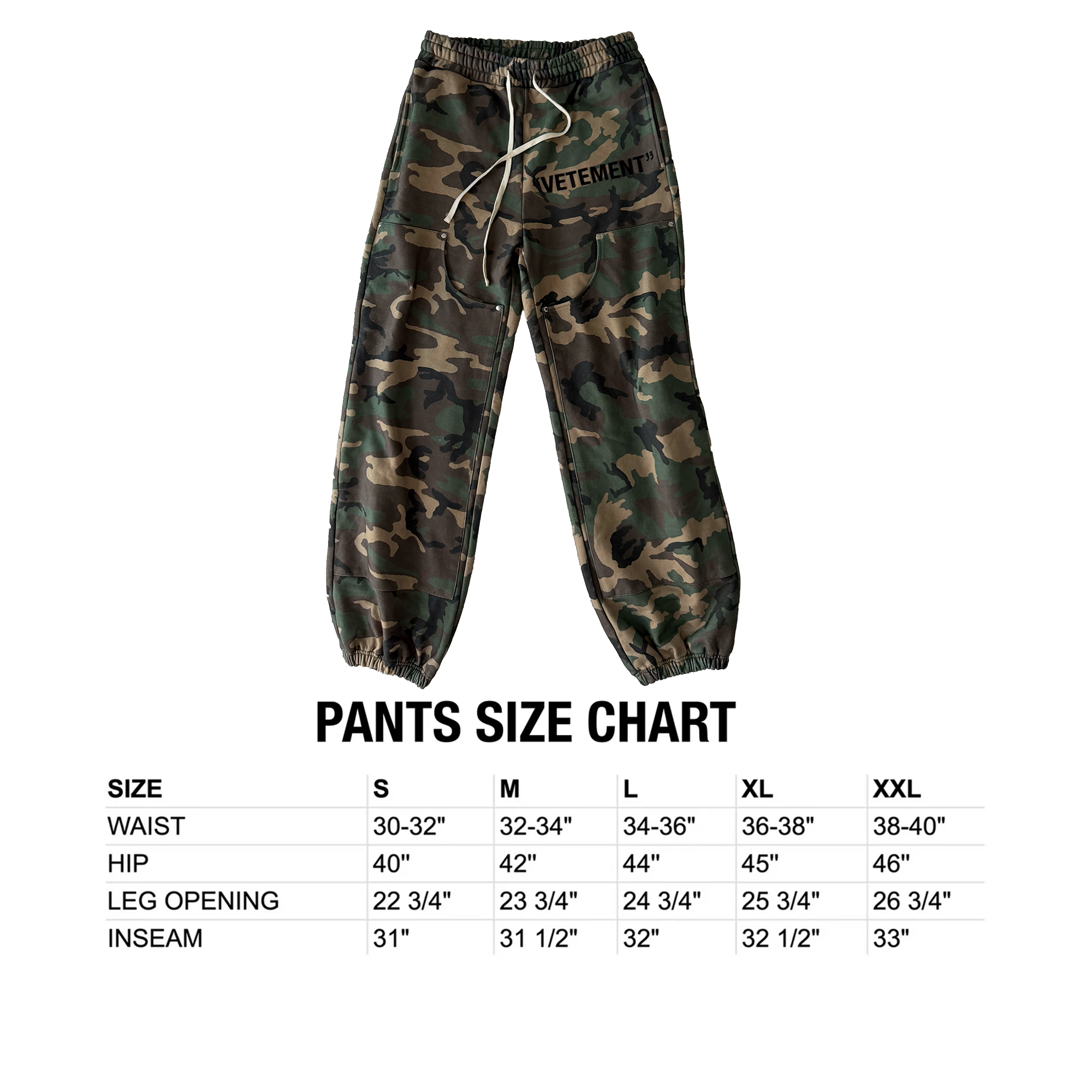 "VETEMENT" Camo Sweatpants
